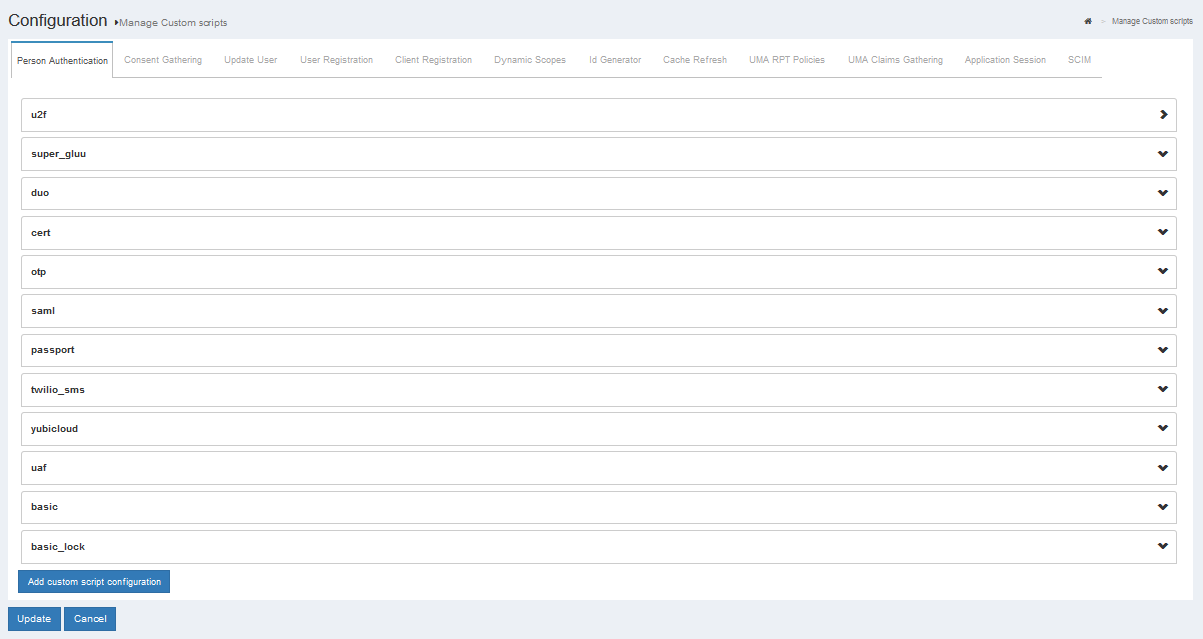Manage Custom Scripts