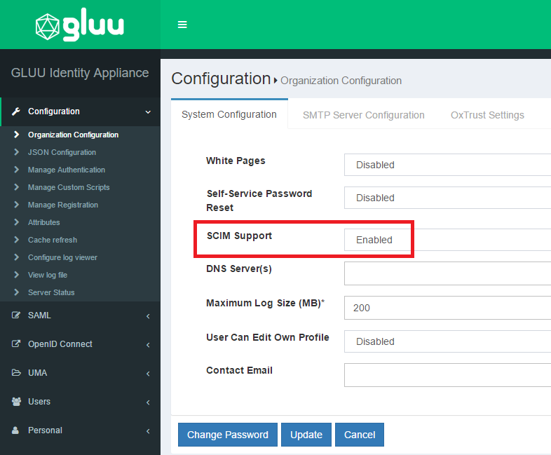 enable scim