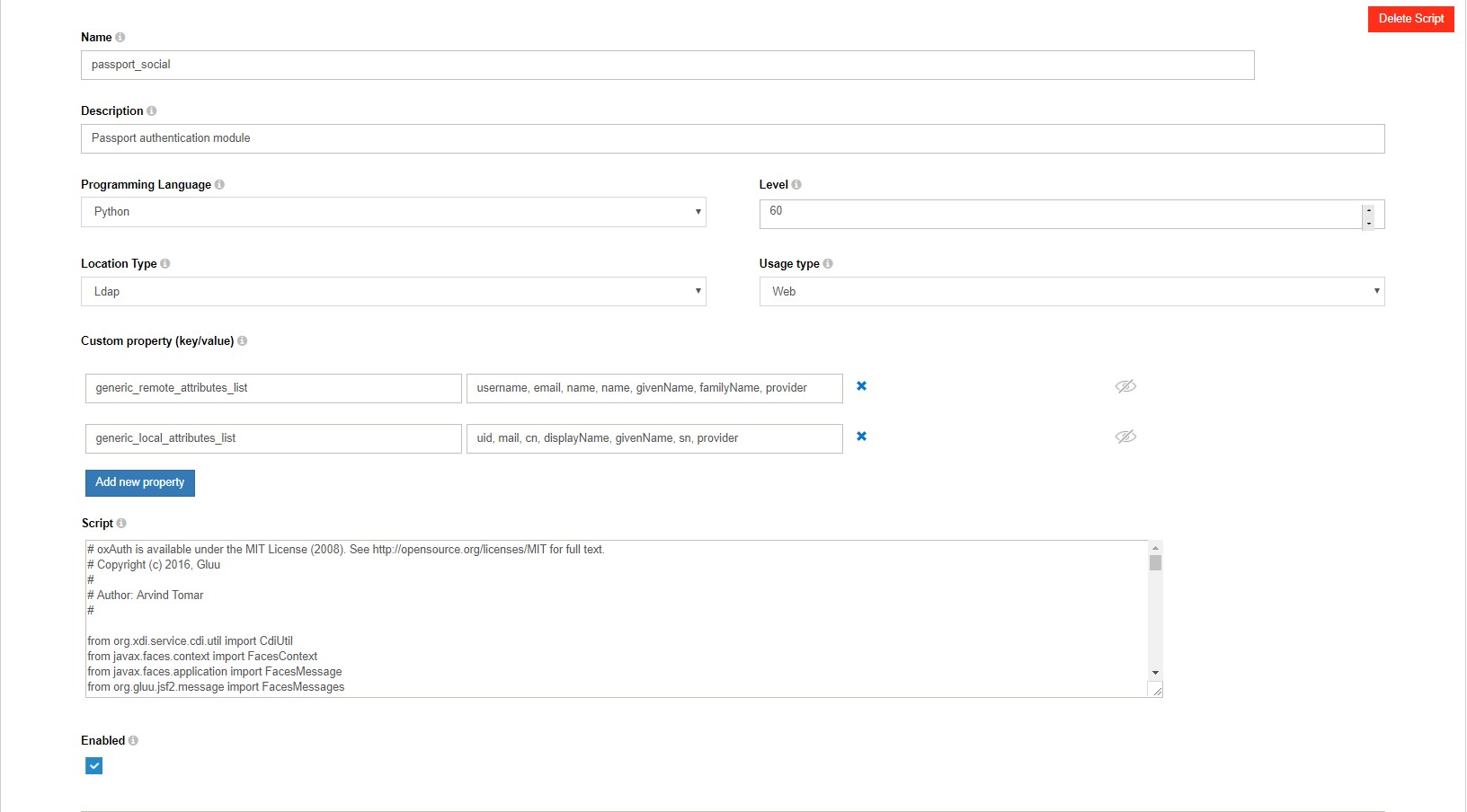 Enable passport1