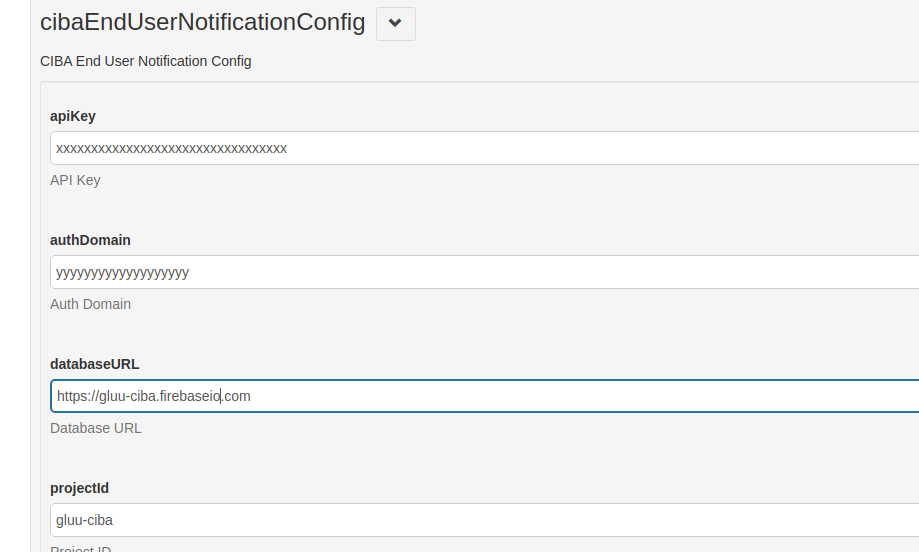 CIBA Firebase Configuration