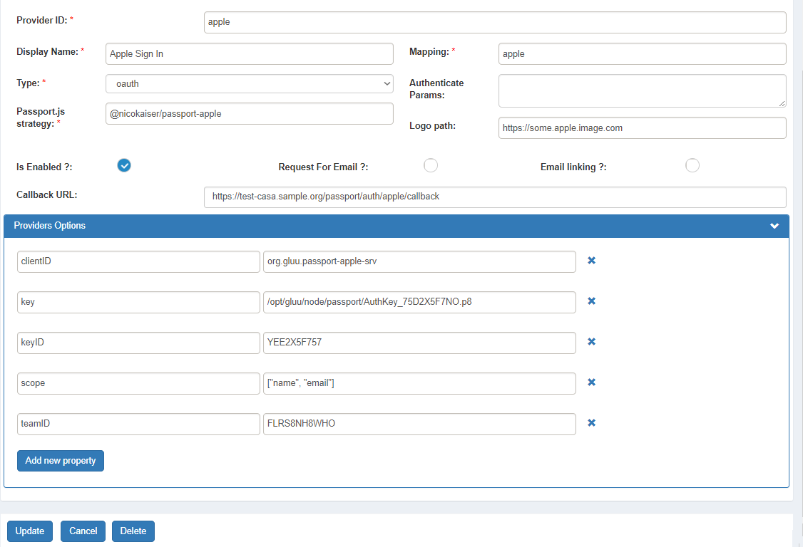 Sample form